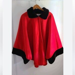Elegant Red and Black Cape